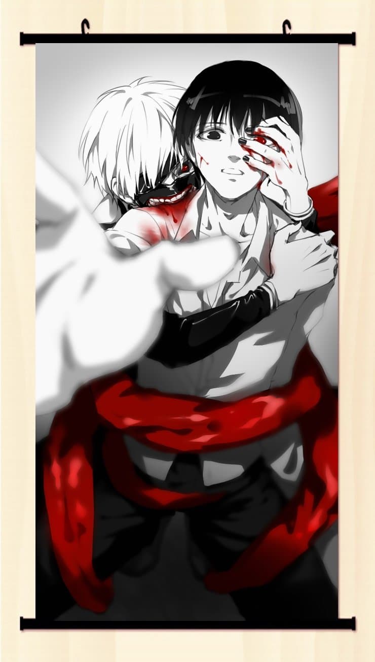 POPULAR Anime Tokyo Ghouls Kaneki Ken Home Decor Poster Wall Scroll Japanse 21.6 X 41.3 Inches