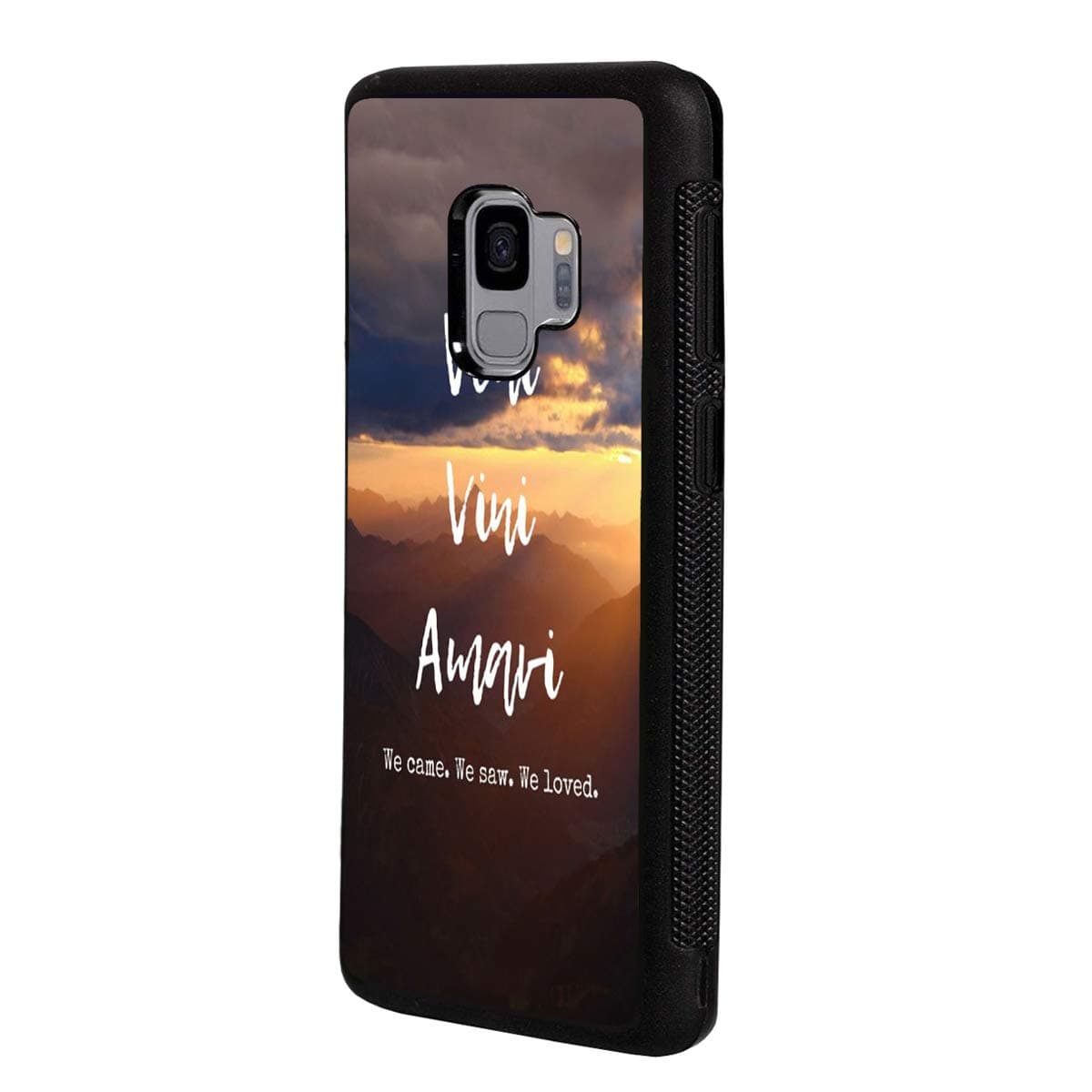 Galaxy S9 Case,BOSLIVE Sunshine Life Quotes Veni Vini Amavi We Came We Saw We Loved Background Design TPU Slim Anti-Scratch Protective Cover Case for Samsung Galaxy S9