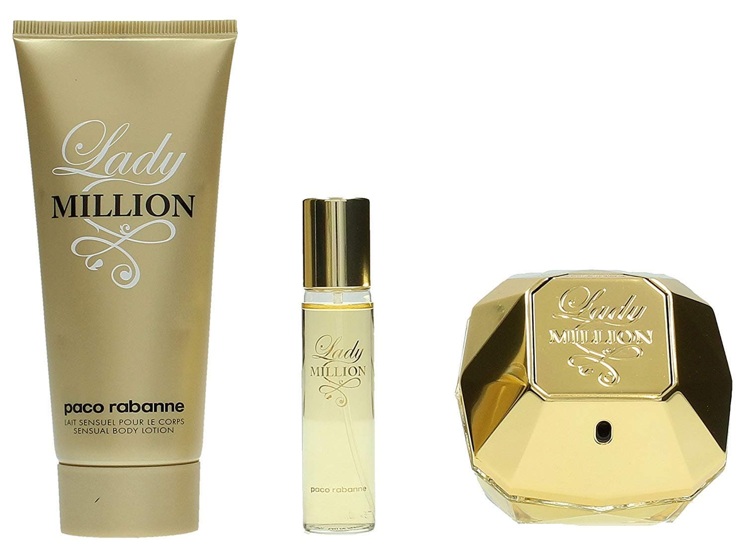 RABANNE Paco Lady Million Travel Edition Set EDP, 80 ml/10 ml/100 ml