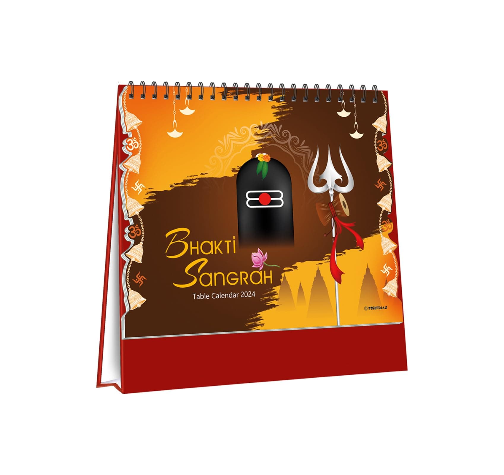 Printman Designer Paper with Die Cut Table Calendar/Bhakti Sangrah Table Calendar/13 Sheeter Table Calendar/Motivational Planner Table Calendar (Size – 8.75”x 8.75”) (Year – 2024)