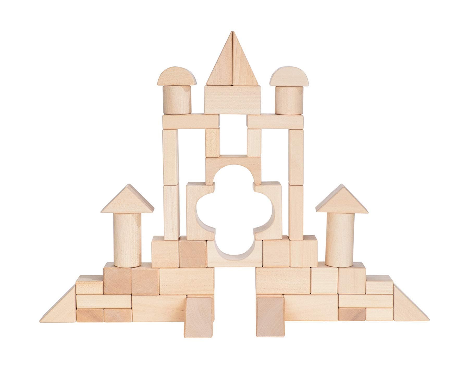 Solid Wooden building blocks for toddlers - kids blocks to spark creativity, imagination. 100 building blocks each wood block is made out natural Linden with hands. Invest in your children age 3-7