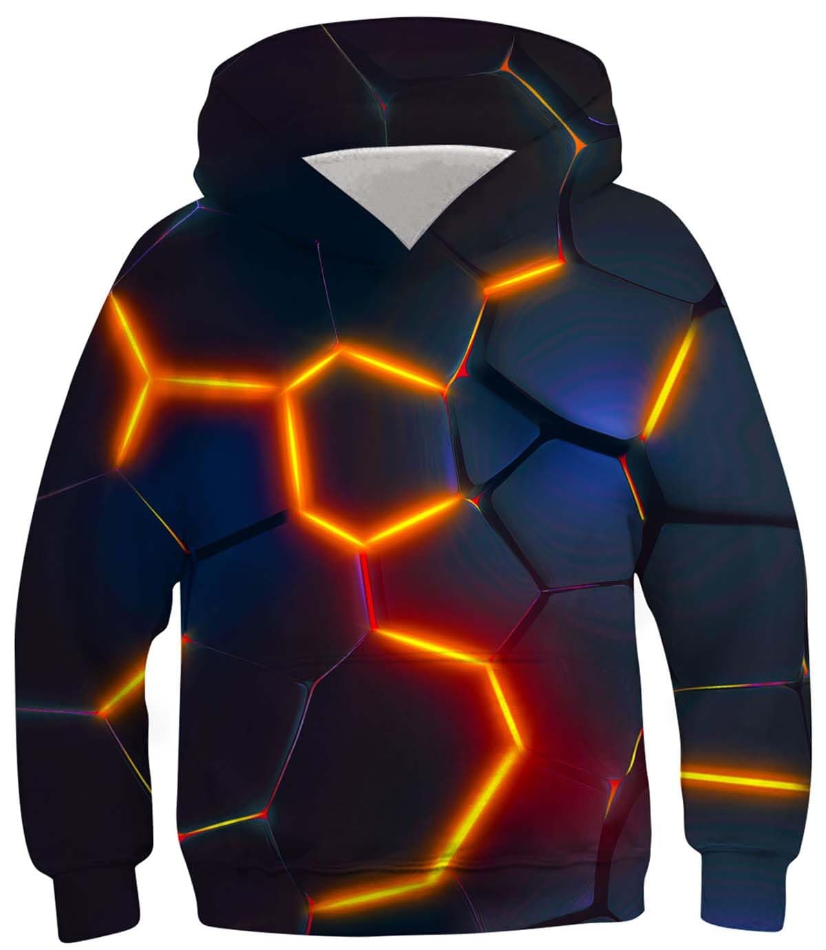 Boys Girls Hoodies for Kids 3D Prints Casual Pullover Sweatshirts with Pocket for 6-16 Years