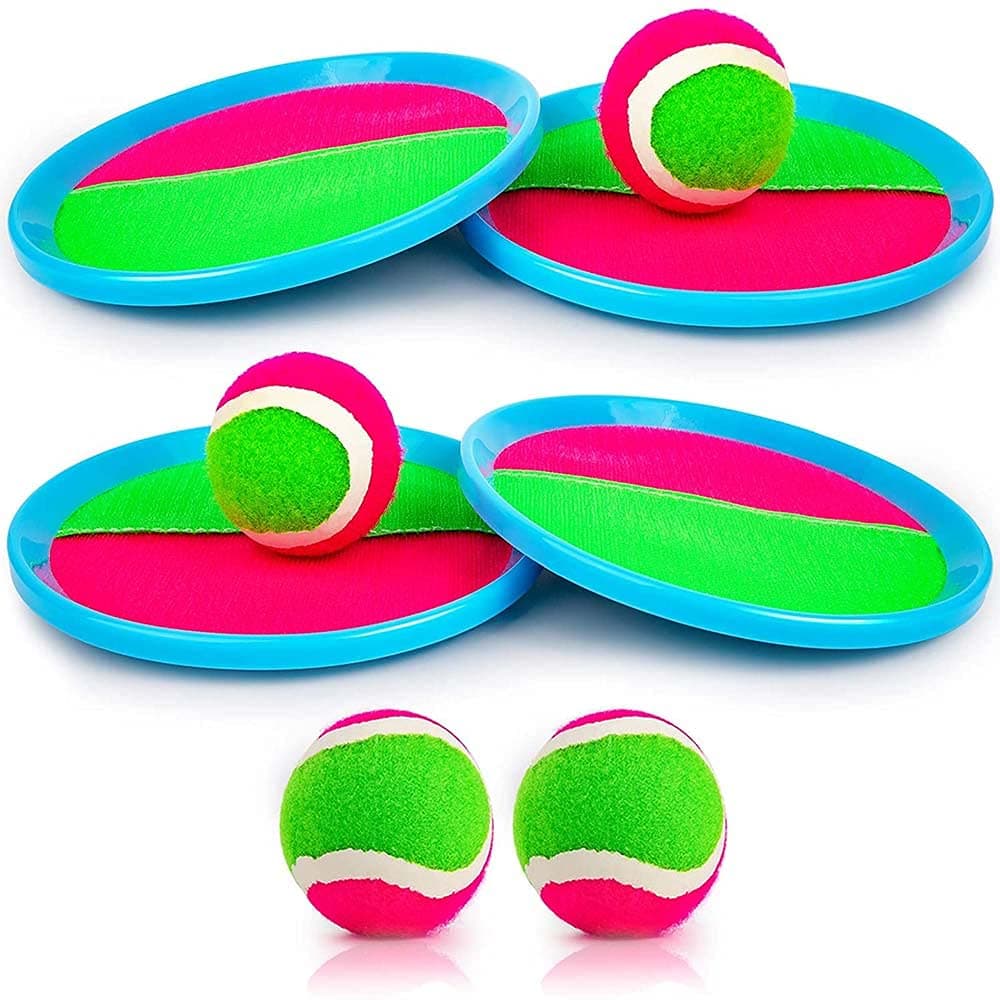 KASTWAVE Throwing and Catching Outdoor Games for Children, Backyard Games Beach Games For Children, Outside Toys for Kids 3 4 5 6 7 8 9 10 Year Old Boys Girls (8 Pcs)