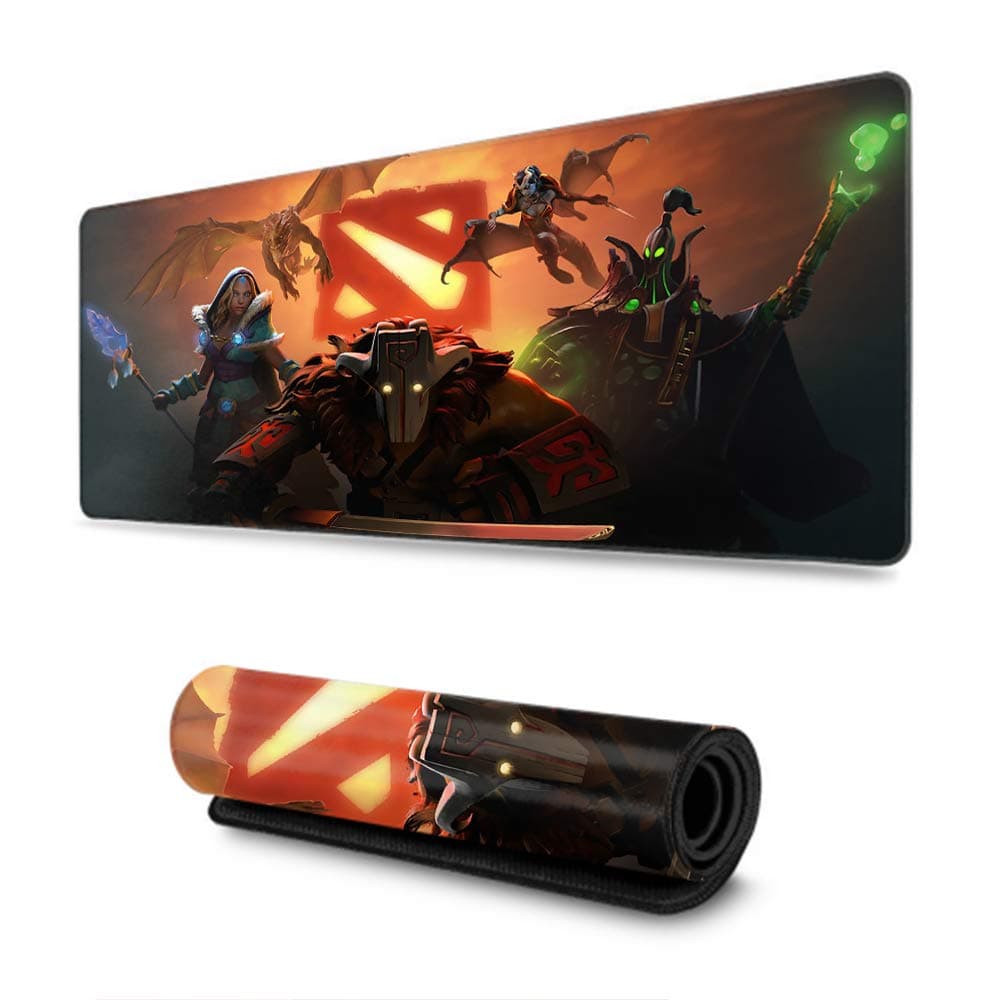 PC Mouse Pad, Extended Gaming Mouse Pad, Gaming Gamer Dota 2 Pudge Windrunner Antimage Sniper, Office & Home (31.5×11.8 Inch)