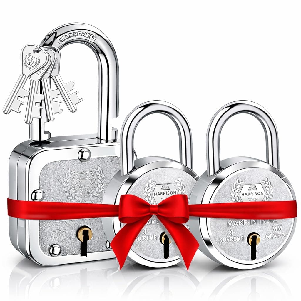 - Padlocks Buy 1 Get 2 Free/ 1 Square Padlock 55mm T-27-0031 with 2 Round Padlock 50mm J-SUPREME-0656/ Padlocks, Locks for Home, Locks for Main Door