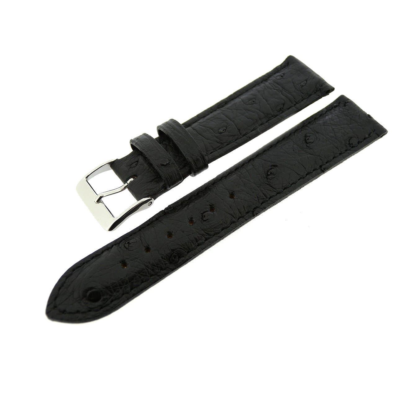 Echt Strauss Leather Watch Strap [20mm, Black]