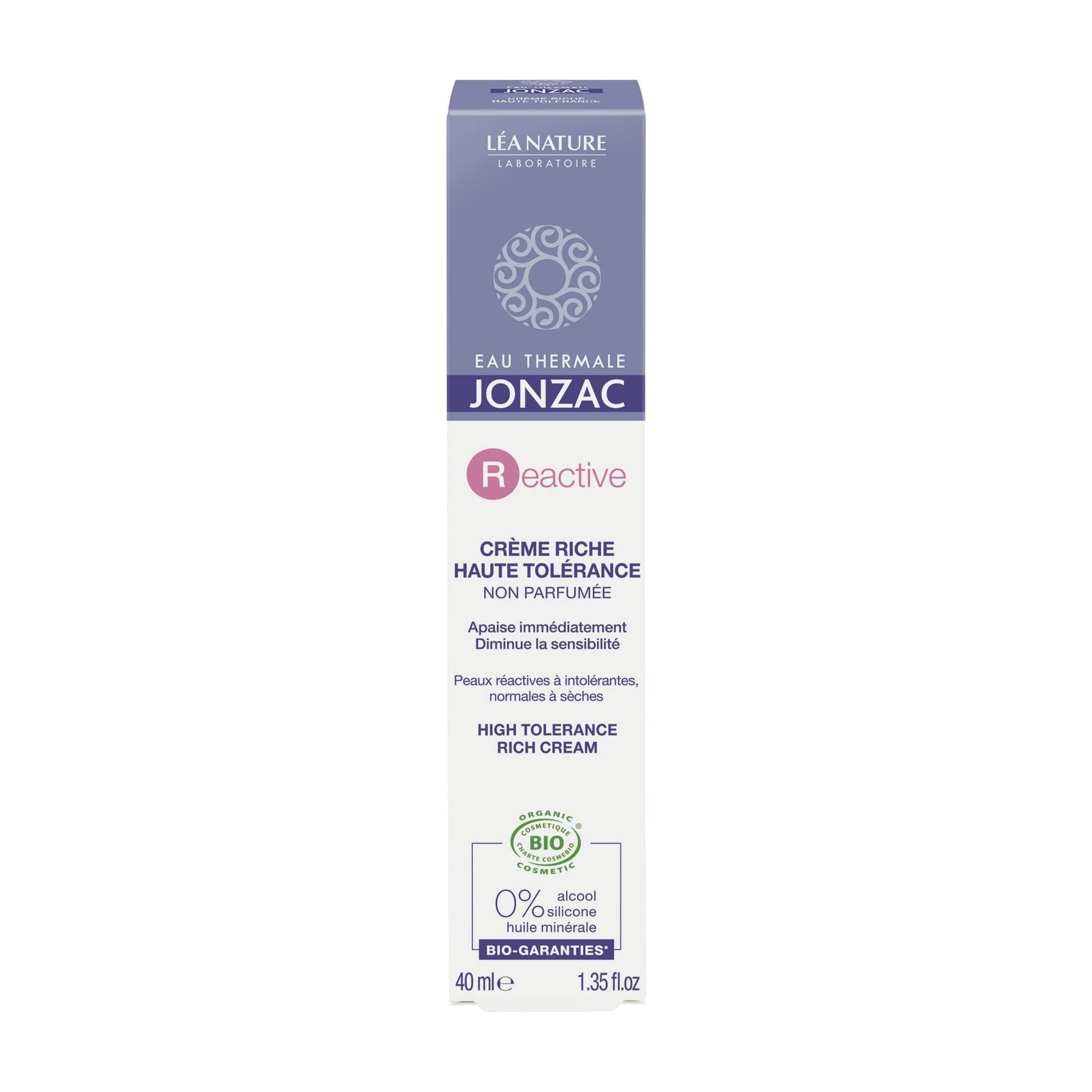 Eau Thermale Jonzac 99% Natural Organic Face Moisturier Hypoallergenic and Hydrating Face Cream for Women, 40 Millilitre
