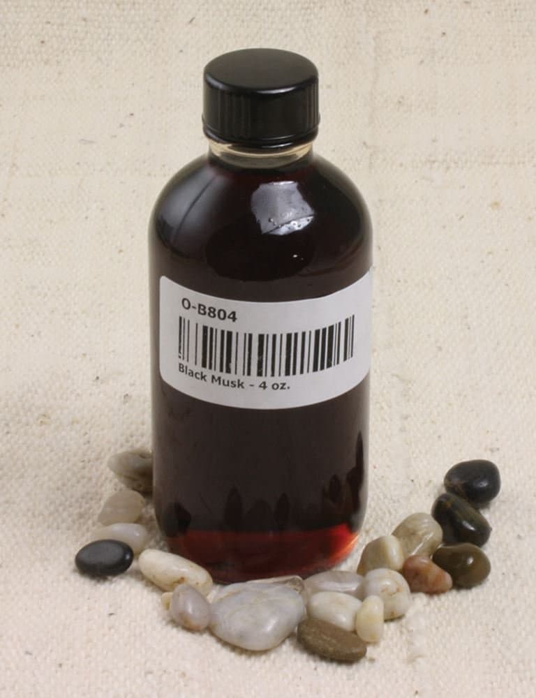 Black Musk Perfume Unisex Fragrance Body Oil (4 OZ Boston Round Bottle)