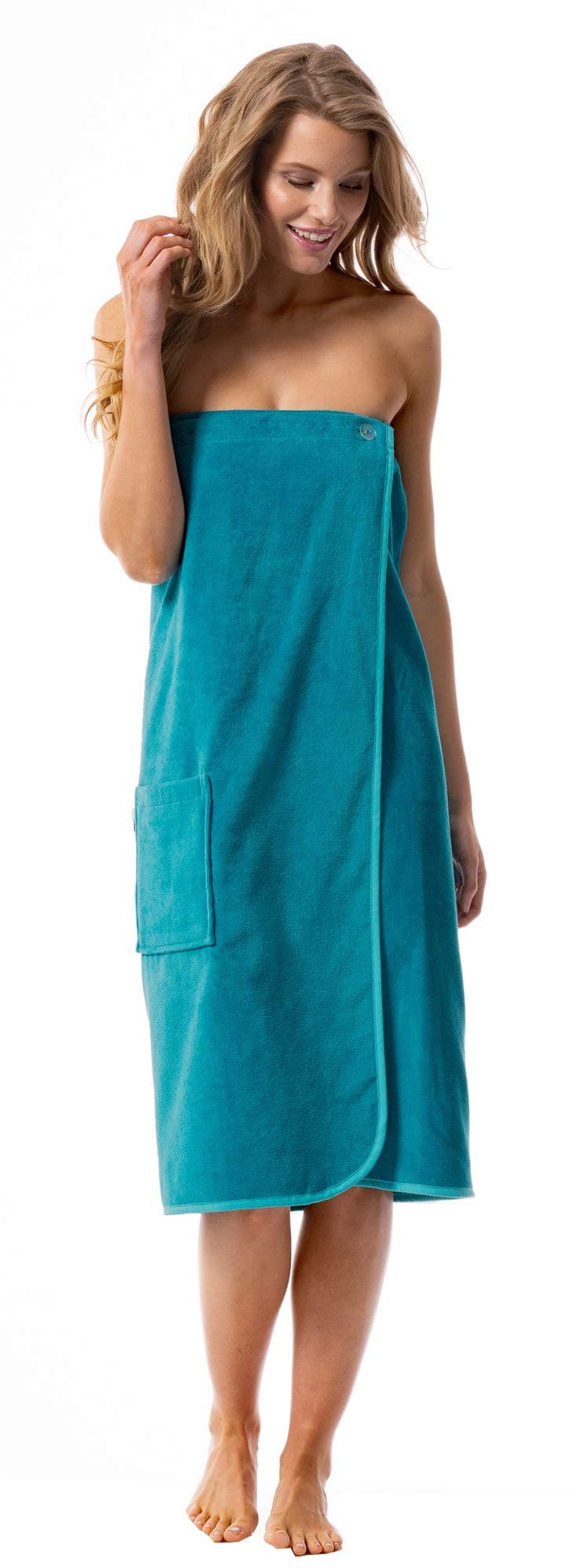 Morgenstern Towel Wrap Women 100% Cotton with Pocket Sauna Beach