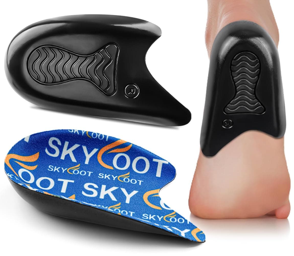 Skyfoot Heel Cup for Achilles Tendonitis, Heel Spurs, Orthopedic Insert, for Achilles Tendon Support, Heel Cushion, Heel Pain Relief, Unisex, Large