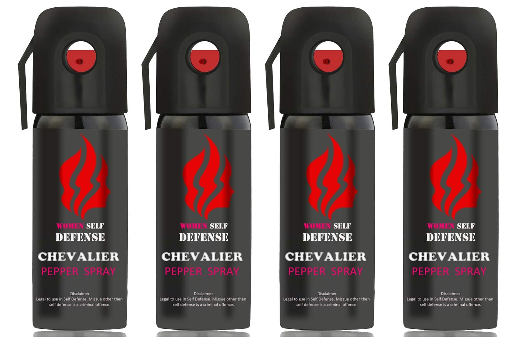 Chevalier Pepper Spray Self Defence for Women (Pack of 4)