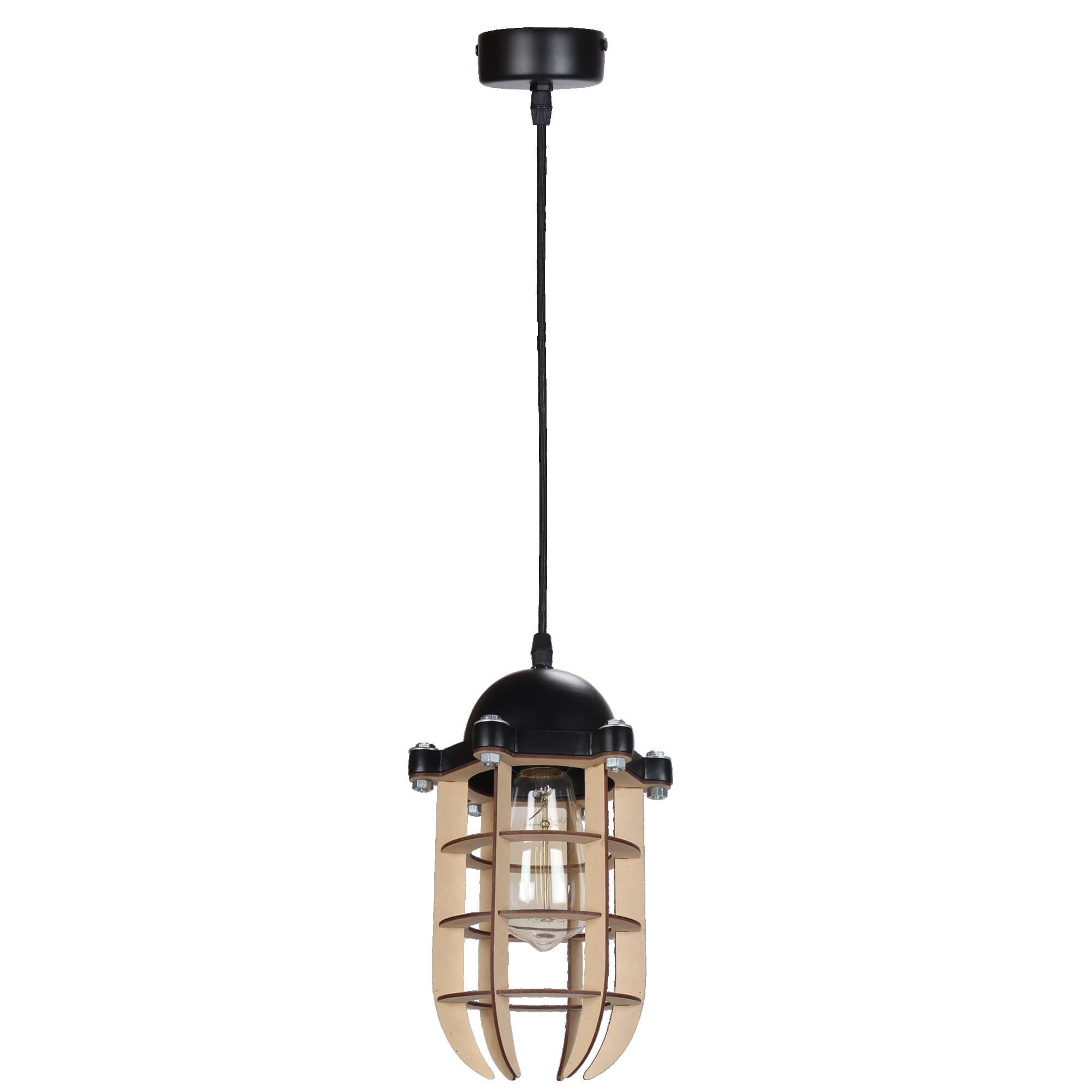 Emanate Eclipse Nautical Aluminium Pendant Light Hanging Lamp- (Black, 16 x 16 x 26)