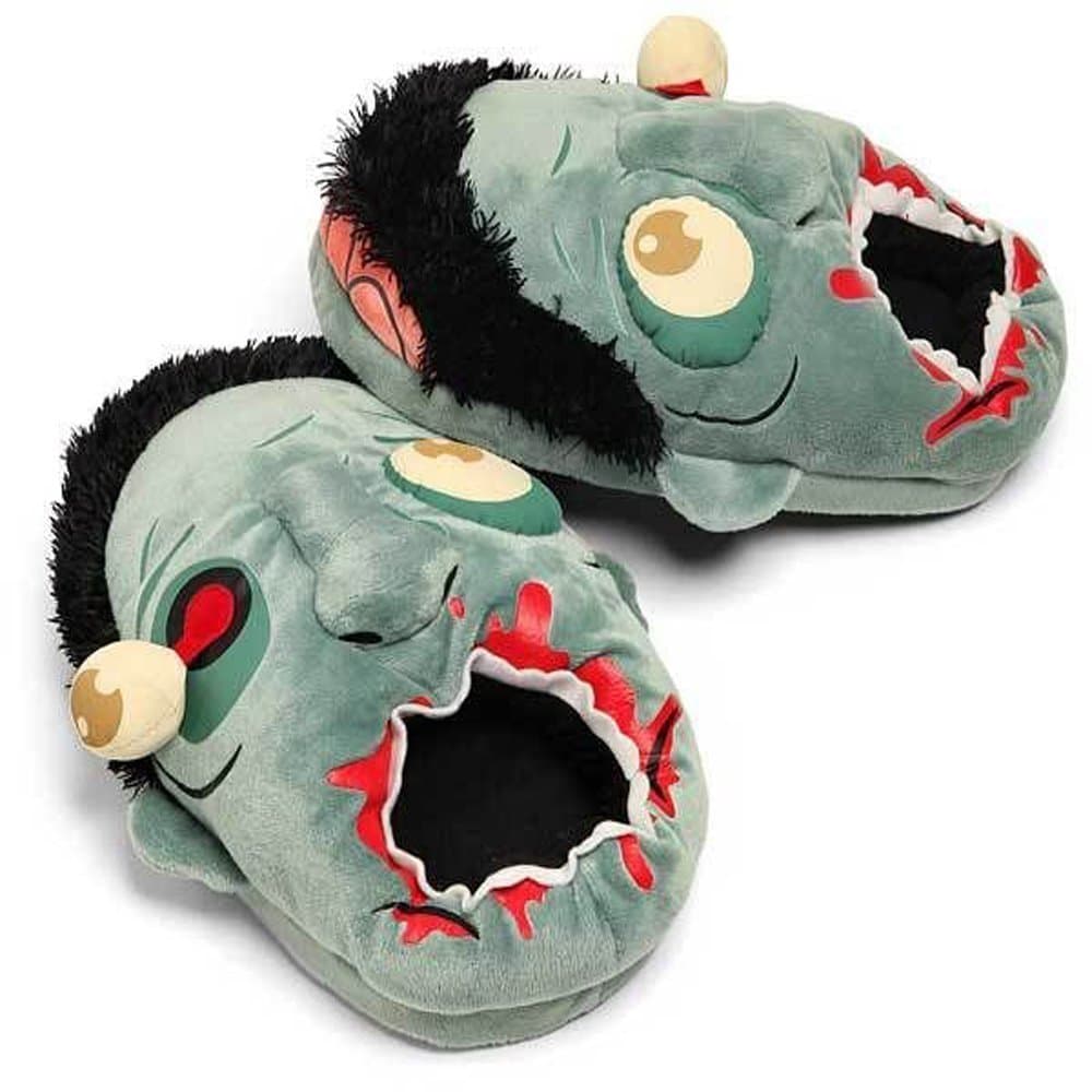 Katara 0730133660269 Funny Plush Zombie Slippers Halloween Carnival Men Women One Size 3.5-10 Inches, Grey