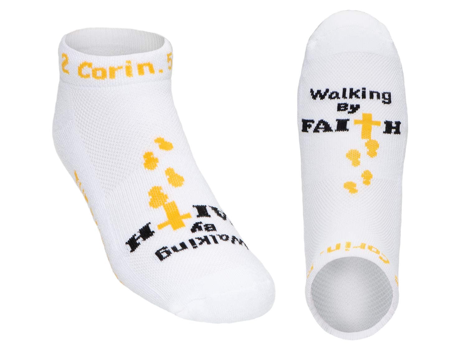 Walking By Faith Christian Inspirational Low Cut Socks For Women & Men – Religious Gift Socks