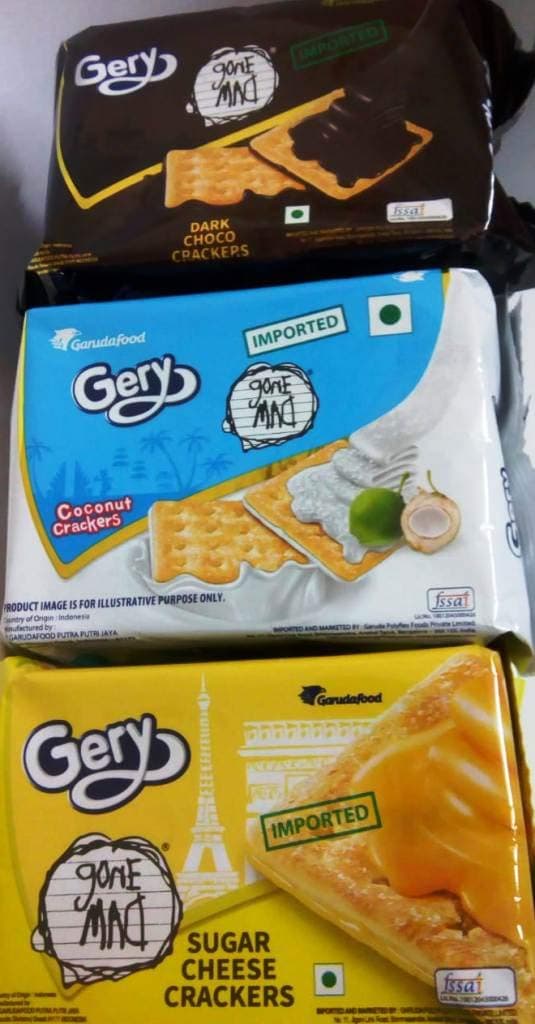 Gery Gone Mad Combo of Cheese, Coconut and Dark Choco (2+2+1 Pieces)