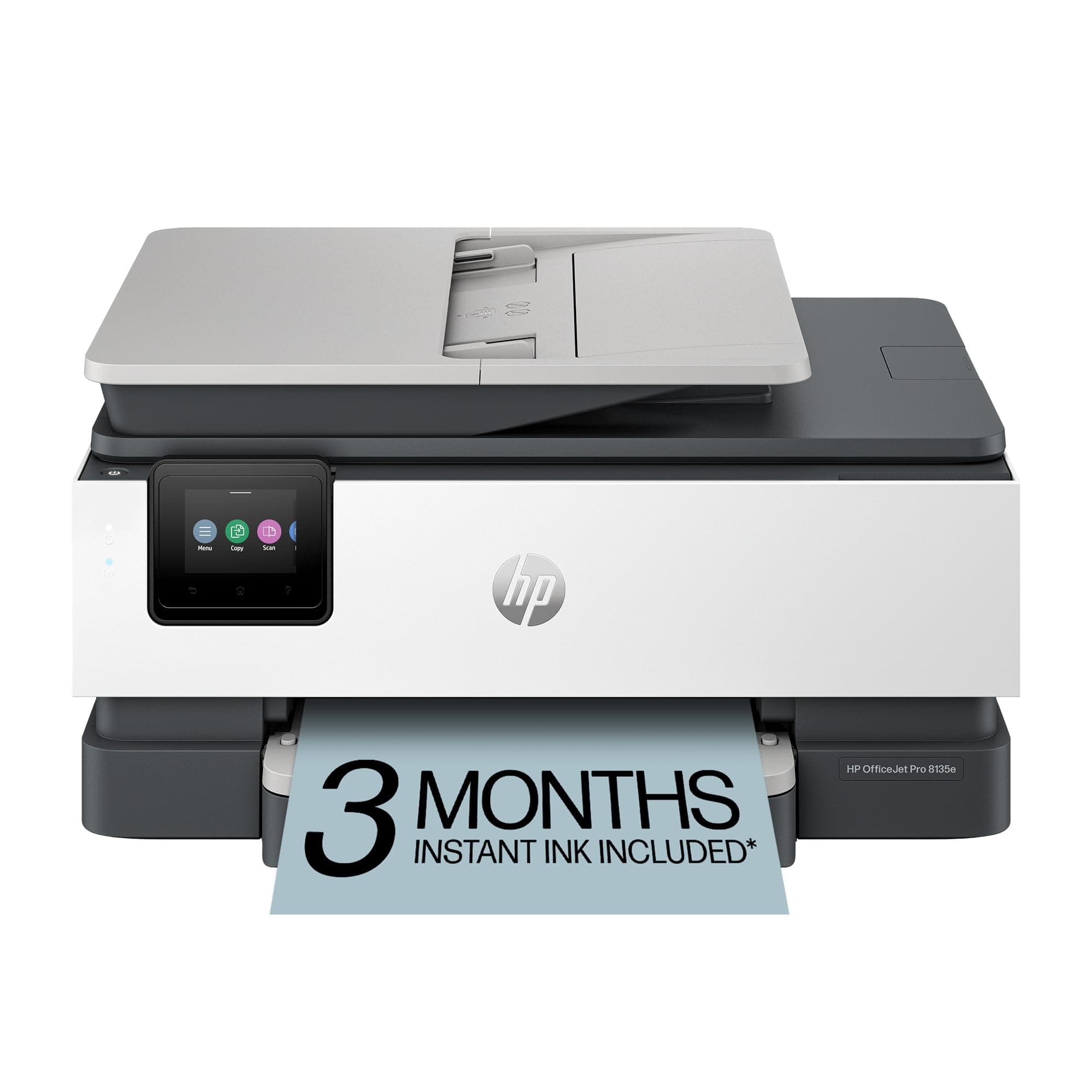 HP OfficeJet Pro 8135e Wireless All-in-One Color Inkjet Printer, Print, Scan, Copy, Fax, ADF, Duplex Printing, Best-for-Home Office, 3 Months of Ink Included (40Q35A)