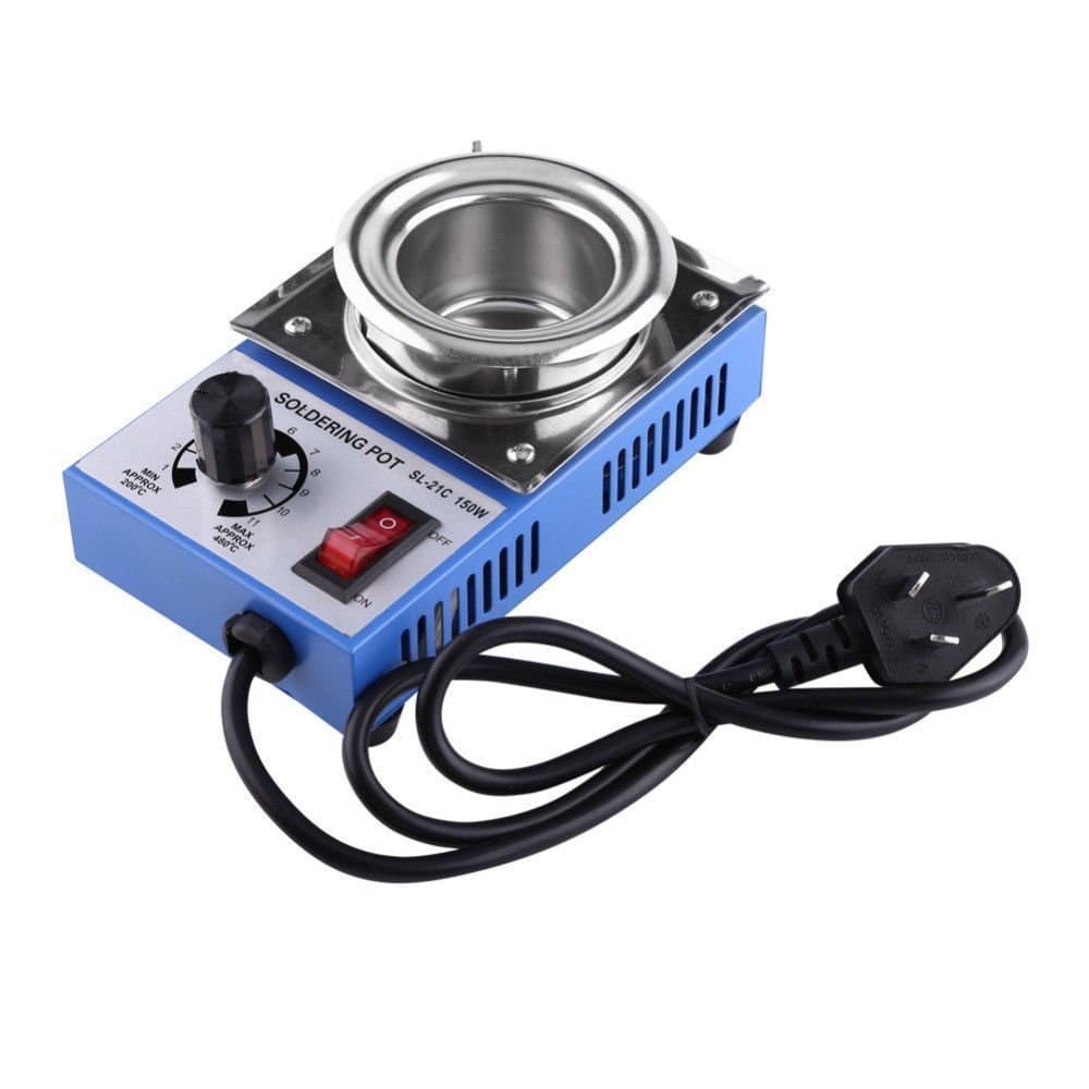 220V 150W Solder Pot Soldering Desoldering Bath 50mm 200-450℃ Degree Max