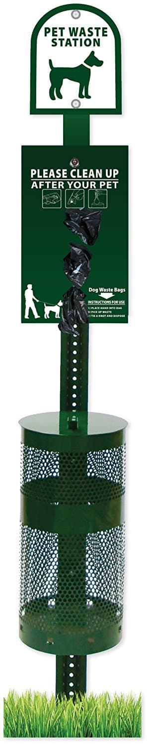 Dog Waste Station - Free 400 Dog Waste Bags, Free 50 can Liners