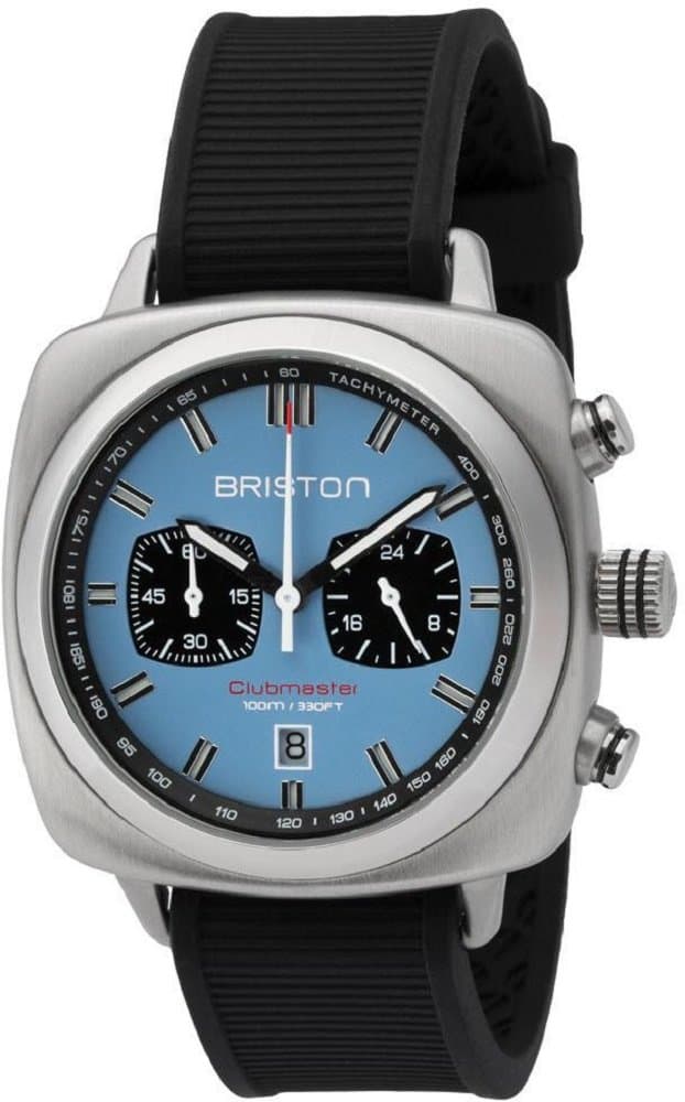Briston Clubmaster Chrono Date Sport 42 Stainless Steel Matt Light Blue Dial 16142.S.SP.18.RB
