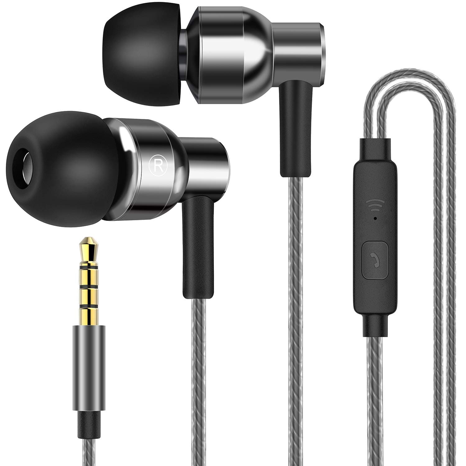 Autkors Earphones, In-Ear Headphones Earphones with Microphone, Powerful Bass Driven Sound, Noise Isolating, Pure Sound for iPhone, iPod, iPad, MP3 Players, Samsung Galaxy,etc.