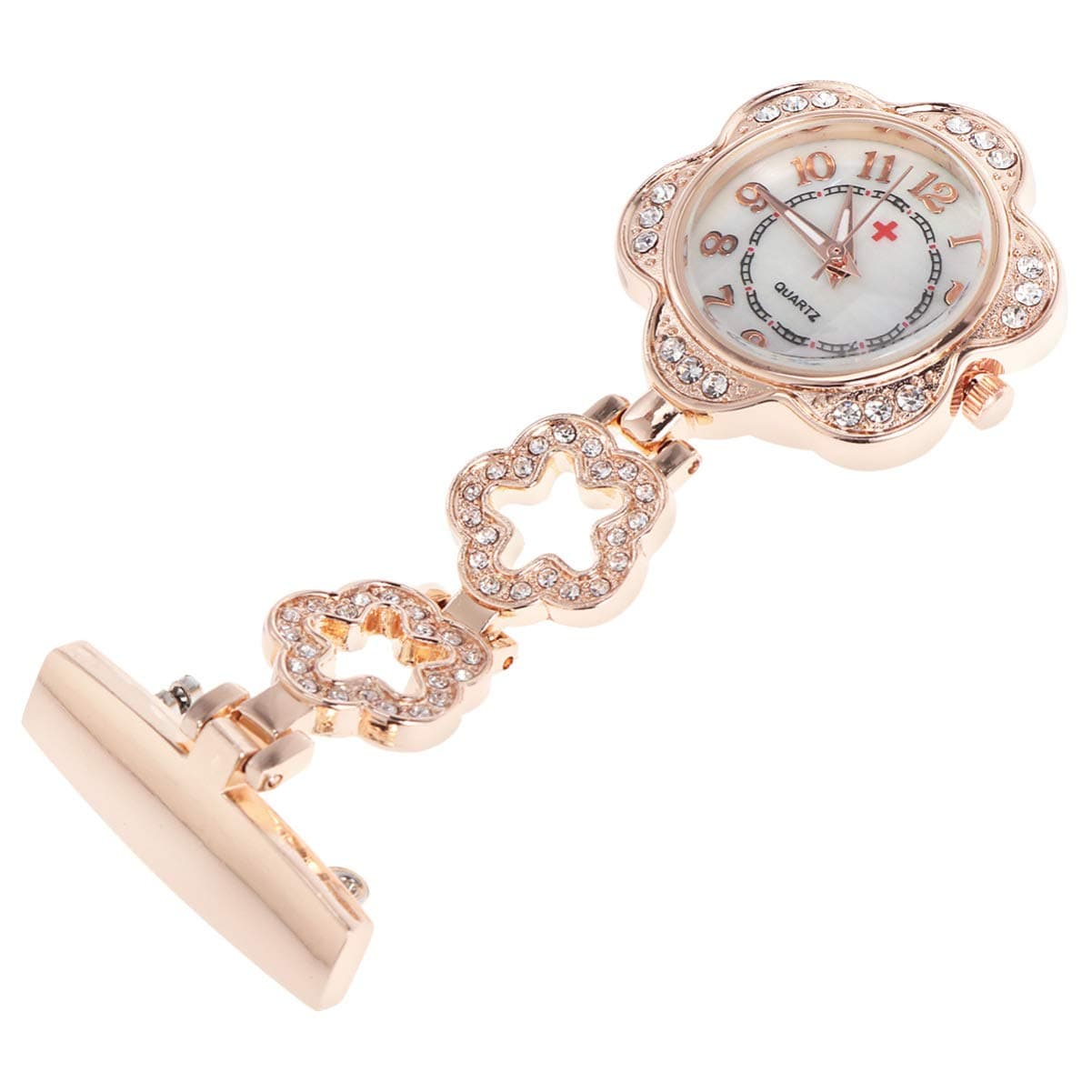 SosoportSosoport Krankenschwester Uhren Schwesternuhr Taschenuhr Arztuhr zum Aufhängen Quarzuhrwerk Diamant Schwesternuhr Ansteckuhren für Arztschwestern Leicht