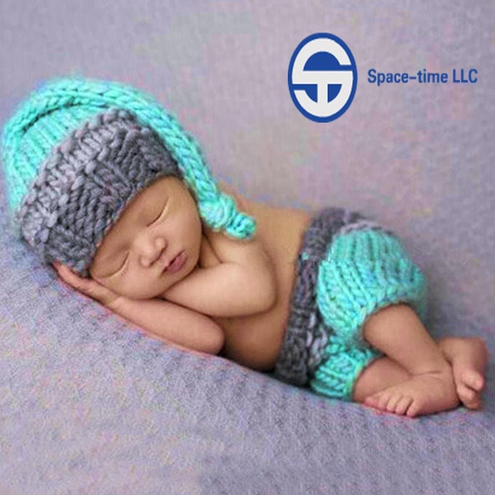 Newborn Baby Girl Boy Crochet Knit Hat Costume Photography Prop Outfit Set