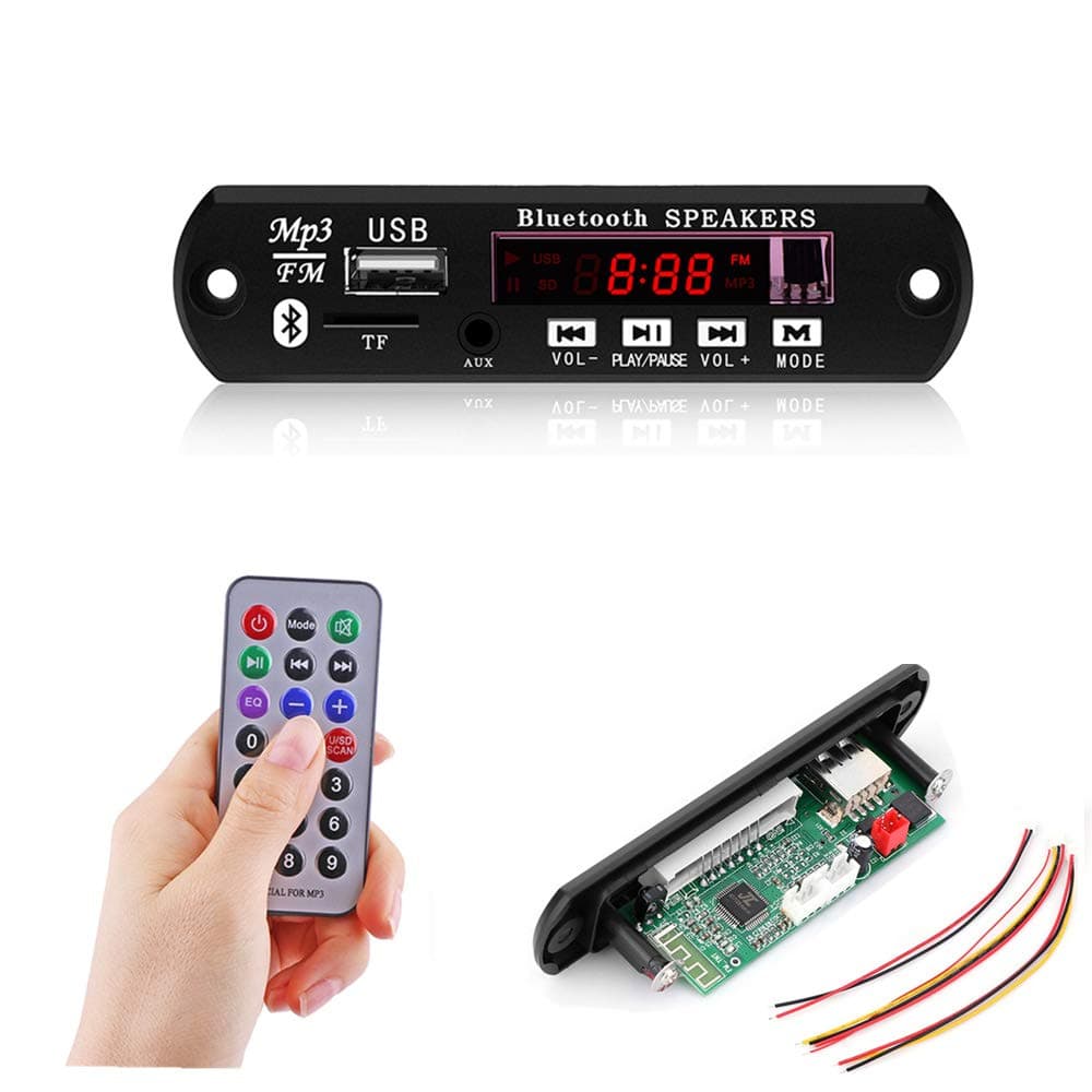 Car Bluetooth MP3 WMA Decoder Board 12V Wireless Audio Module USB TF Radio