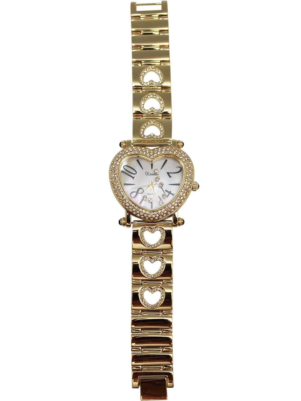 Dressup Toy Jewelry Goldtone Heart Wrist Band Watch