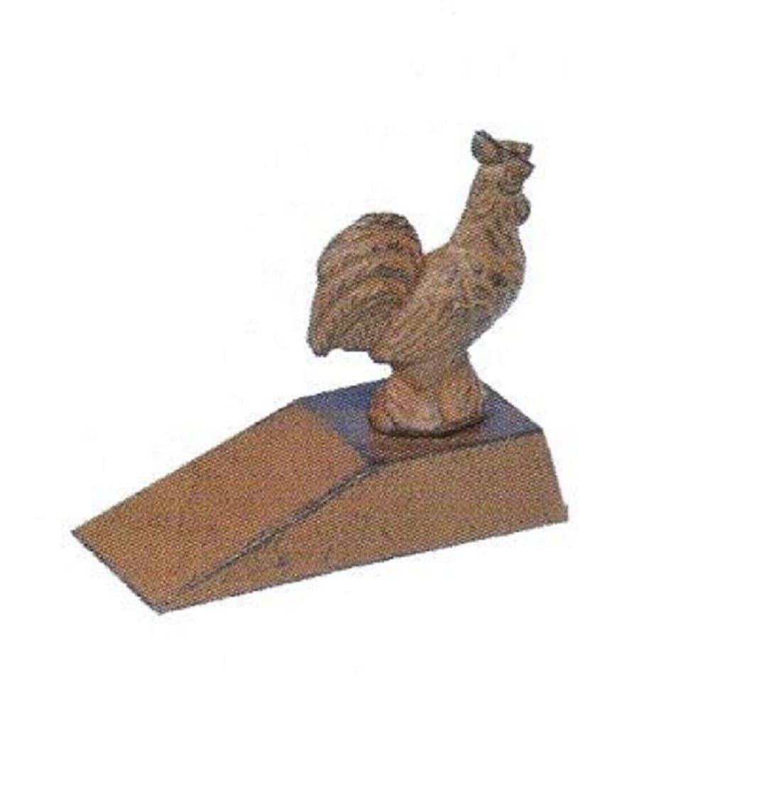 Small Brown Cast Iron Doorstop Rustic Metal Cockerel Door Wedge Heavy Duty Decorative Vintage Indoor Outdoor Rustic Home Accessory