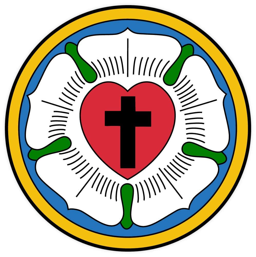 Luther rose theology sticker decal 4" x 4"