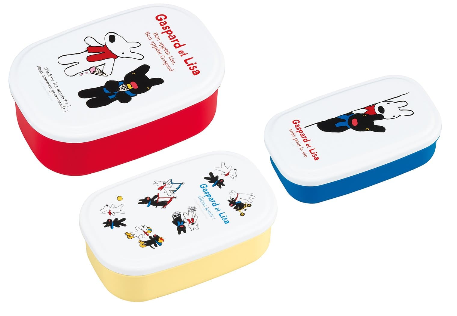 Gaspard et Lisa Design Nesting Microwavable Food Storage Boxes Set of 3pcs