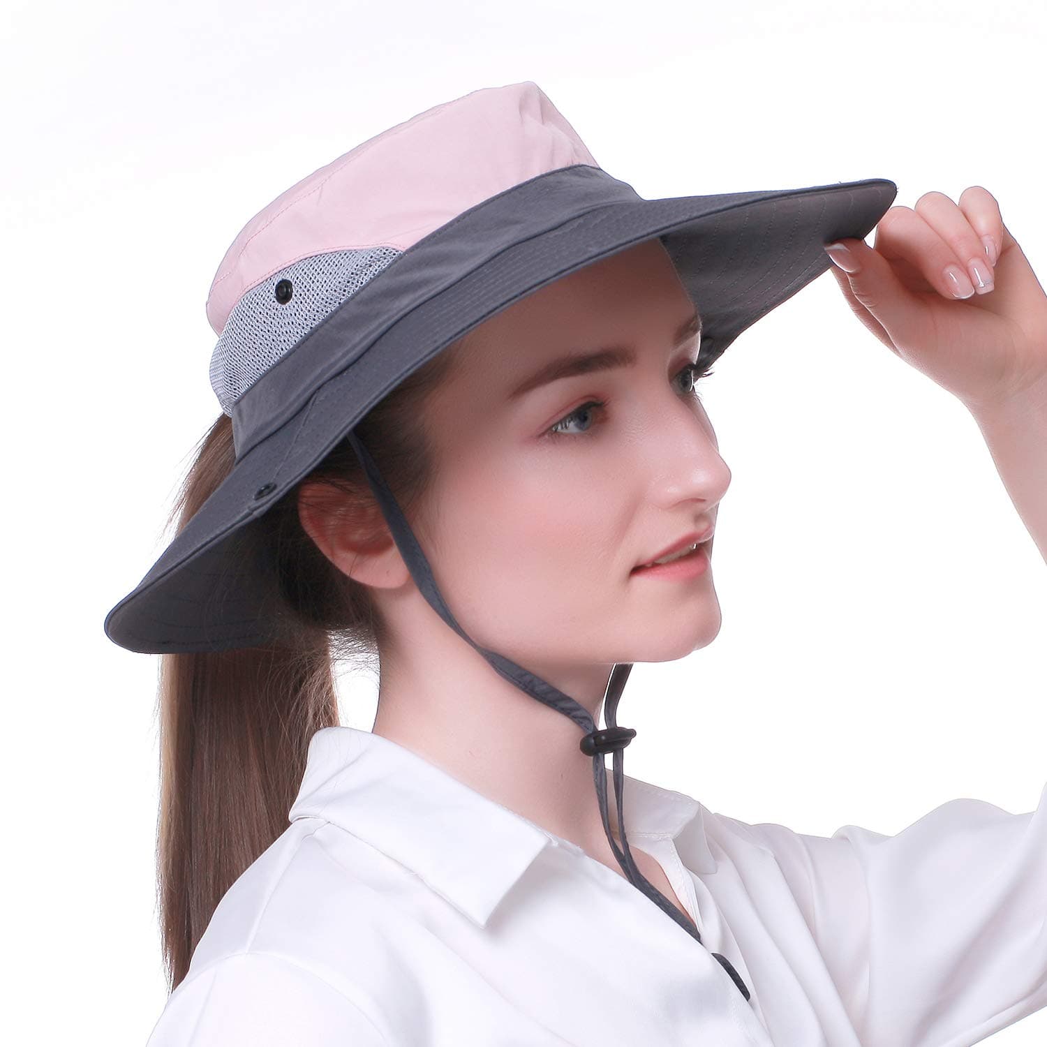 Coindivi Sun Hats for Women Summer Sun UV Protection Bucket Hats Foldable Mesh Wide Brim Beach Hat