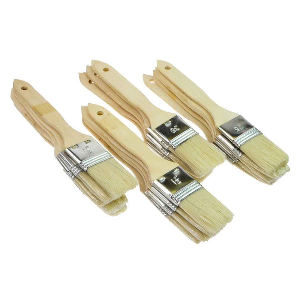 Rotix-98071 Flat Brush 35 mm, Brush for Glue and Crafts, Paintbrush Glaze Brush, Pack of 20