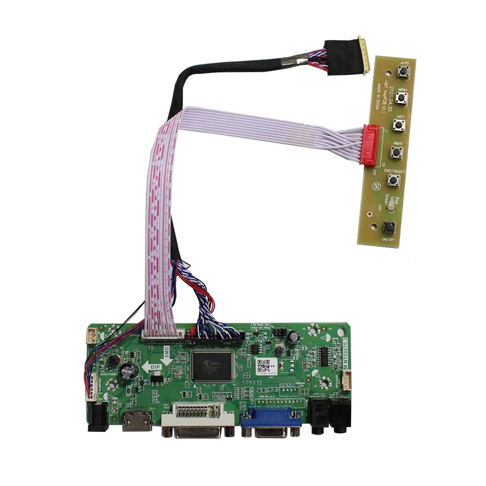 VSDISPLAY HD-MI VGA DVI Audio LCD Controller Board Kit for ltm184hl01 c01 1920x1080 15.6 17.3 inch panel screen B156HW01 V0 V4 V7 B156HW02 LP156WF1 N156HGE LP173WF1 N173HGE HSD173UHW1 B173HW01