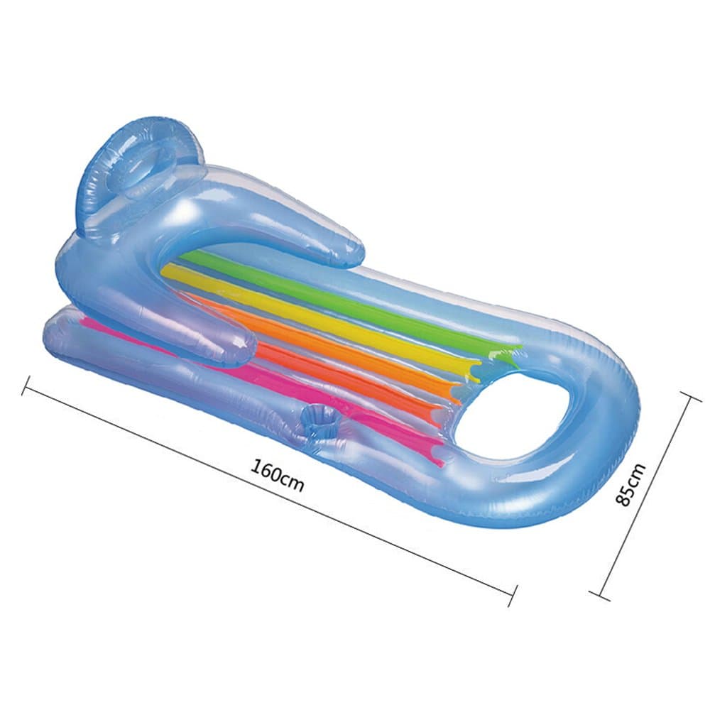 TOKUYI INFLATABLE DESIGNER FASHION LOUNGER LILO CHAIR SWIMMING POOL CUP HOLDER