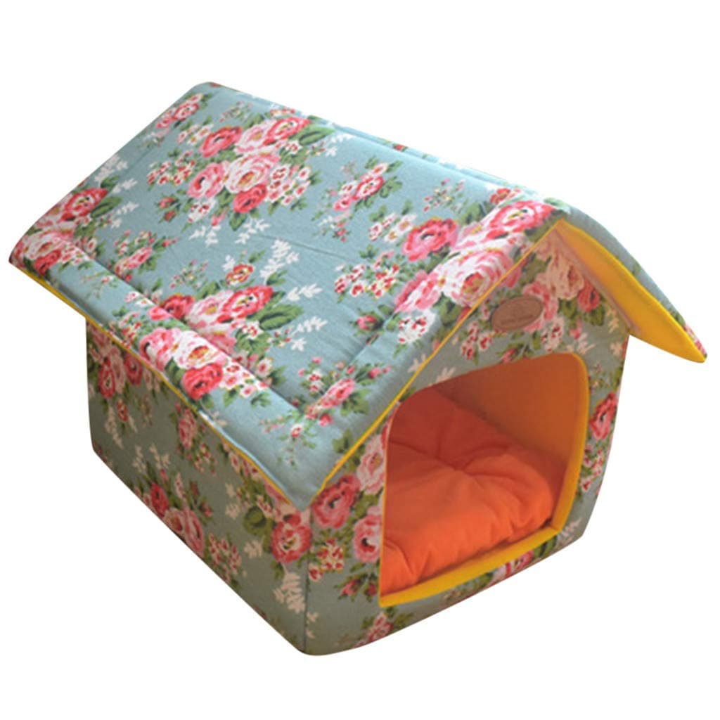 Pet Dog Bed, Dog Houses for Large Dogs Indoor Pet Cat Tent Soft Foldable Sleeping Puppy Kennel Winter Warm Nest Cave