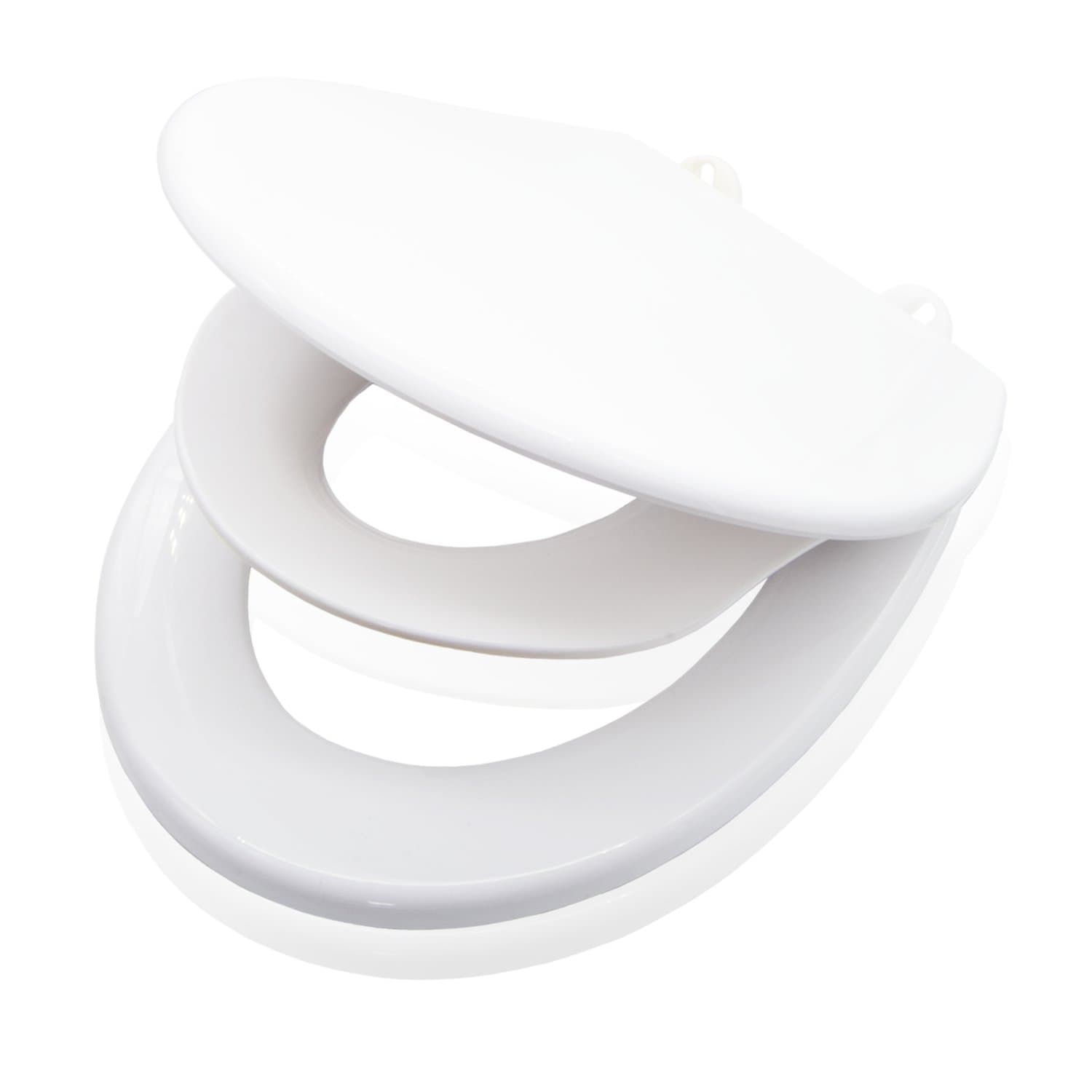 valneo Family Toilet Seat with Child Seat made of sturdy plastics, Easy Clean Function | toilet training seat for children, potty training seat, toddler toilet seat