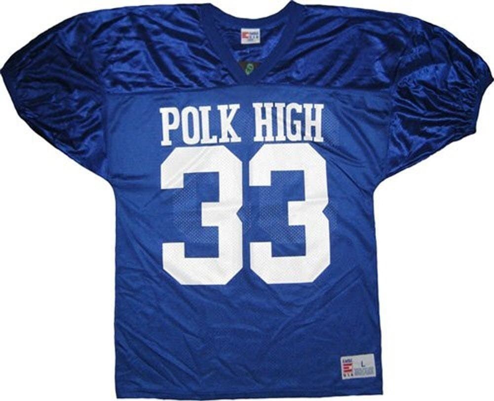 Al Bundy Polk High 33 Blue Football Jersey Costume (Large)