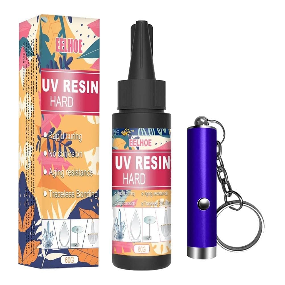 UV Resin Kit - 160g Crystal Clear Glue Resin for Jewelry Making, Transparent Solar Cure Sunlight Activated Resin for Resin Mold, Casting and Coating