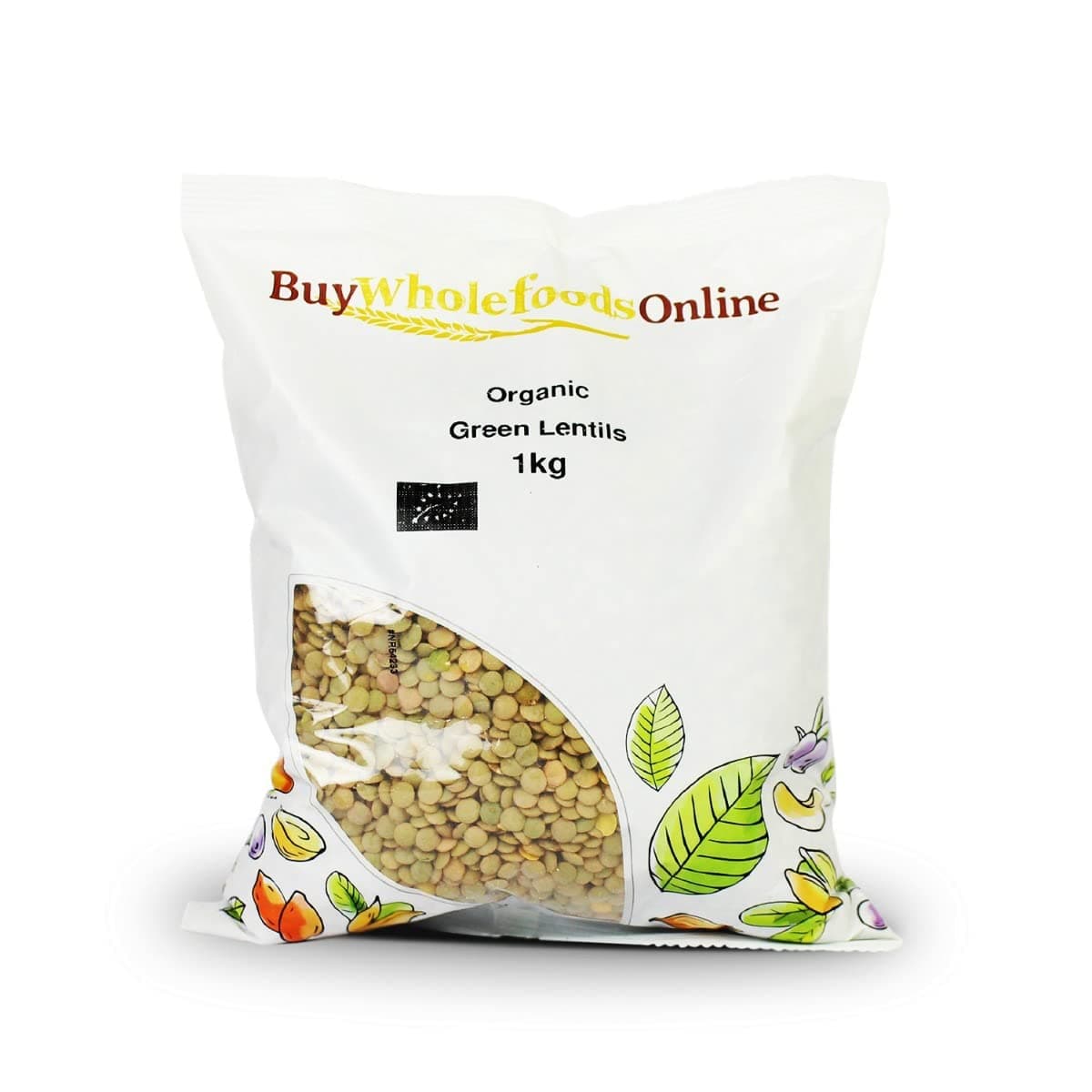 Organic Green Lentils 1kg (BWFO)