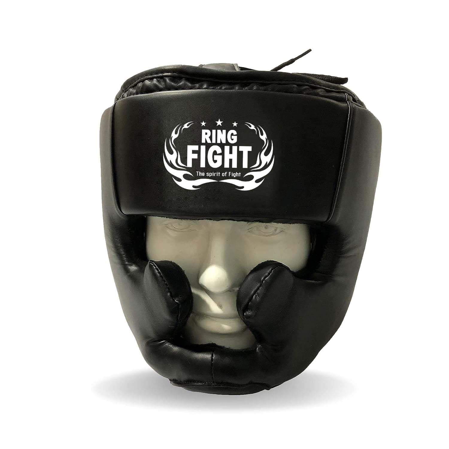 Boxing Headguard MMA Training Headgear Muay Thai Full Face Protection Guard Sparring Helmet Head Guard,Black