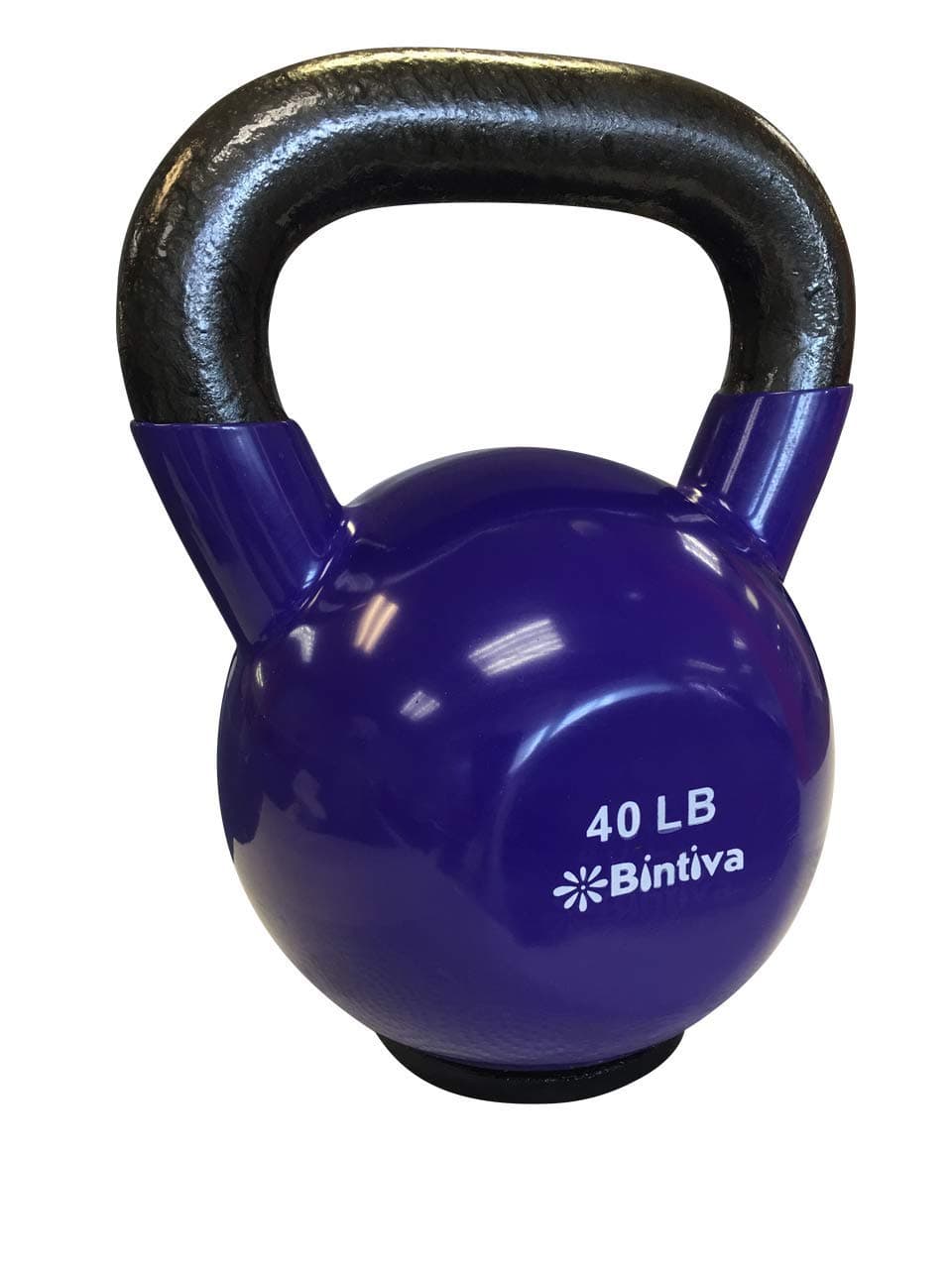 Kettlebells - Professional Grade, Vinyl Coated, Solid Cast Iron Weights With a Special Protective Bottom