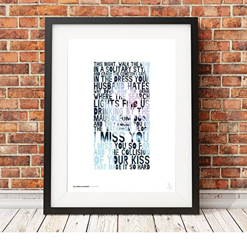 MY CHEMICAL ROMANCE Cemetery Drive - A3 typography poster art limited edition print