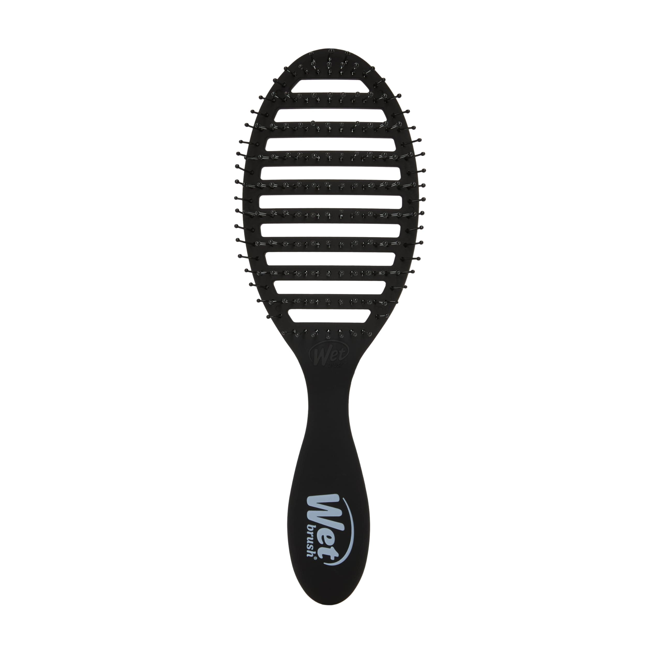 Wet Brush Speed Dry Hair Brush, Black Frost - Vented Design & Soft HeatFlex Bristles Are Blow Dry Safe - Ergonomic Handle Manages Tangles - Pain-Free Hair Accessories