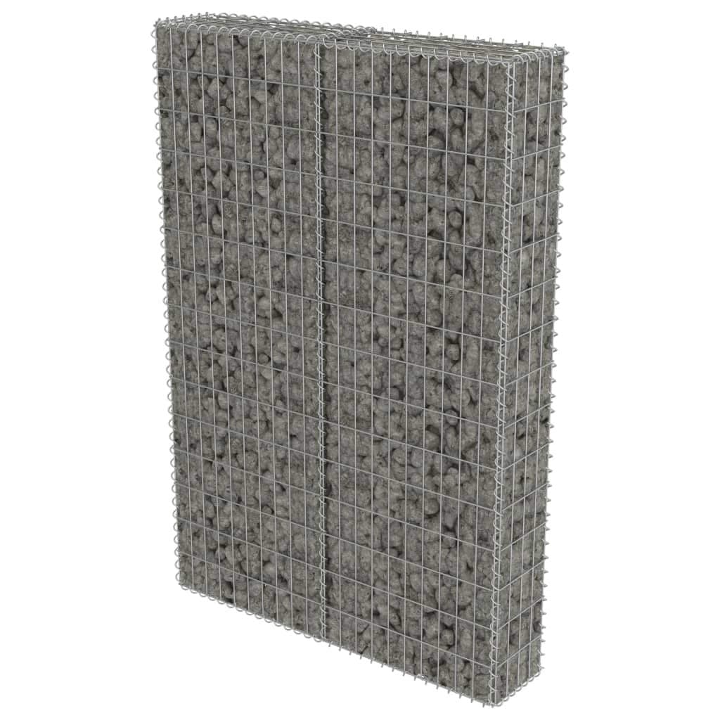 Extaum Gabion Wall Gabion Basket with Covers Galvanized Steel（39.4"x7.87"x59"）