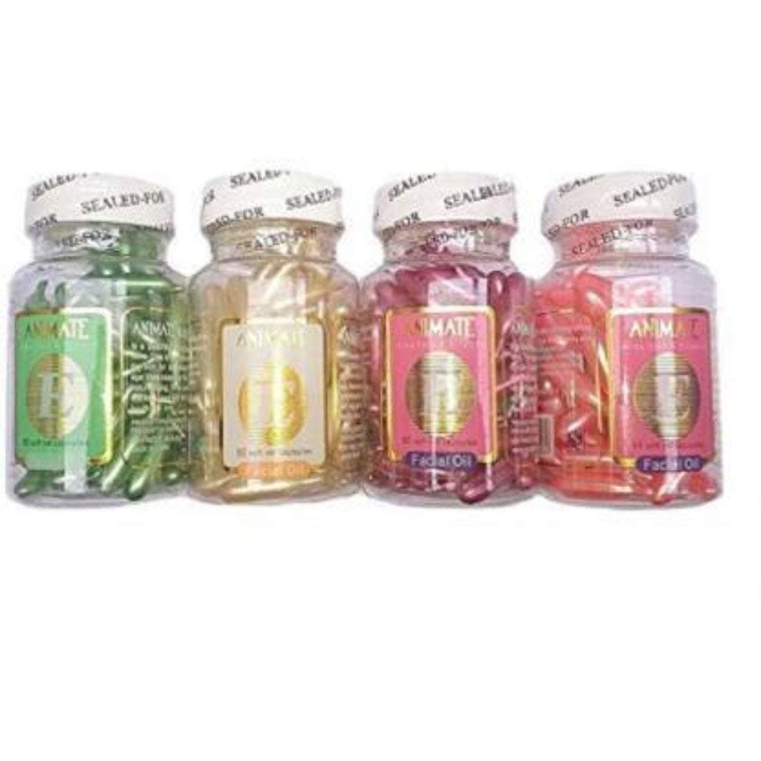 Animate Aloe Vera And Vitamin E Capsules Facial Oil Combo pack of 4 240 capsul