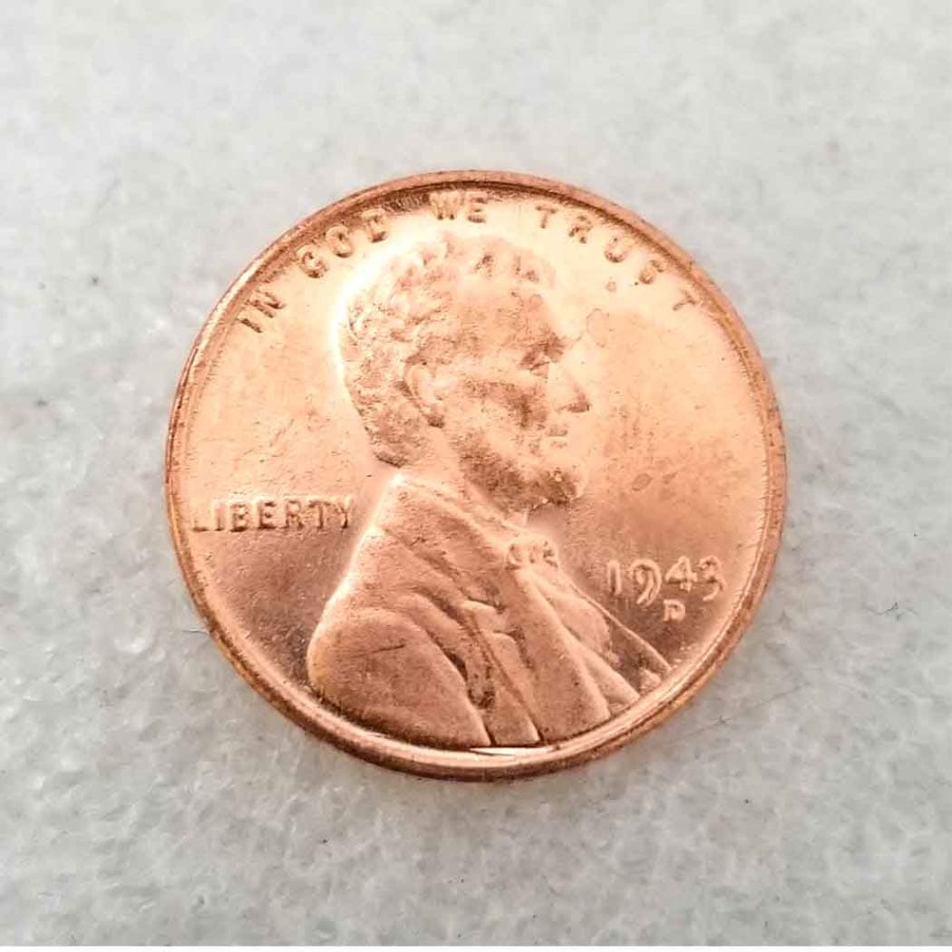 1943 Antique Liberty One-Cent Coin-Great Lincoln Commemorative Old Coin-Uncirculated Morgan Dollars-Discover History of US Coins-Handmade coins BestShop