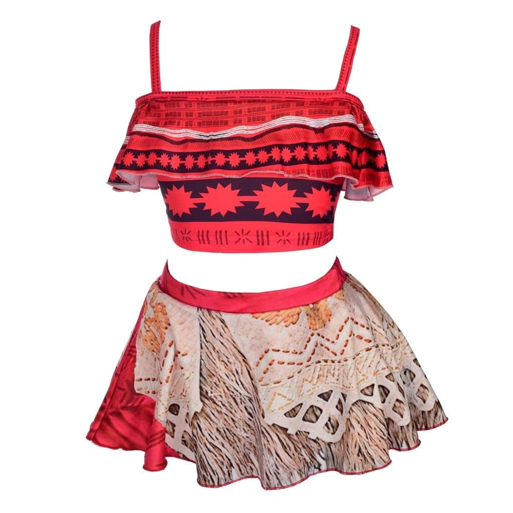 Girls Princess Swimwear Adventure Bathing Suit Tankini Swimsuit 2 Pieces with Accessories