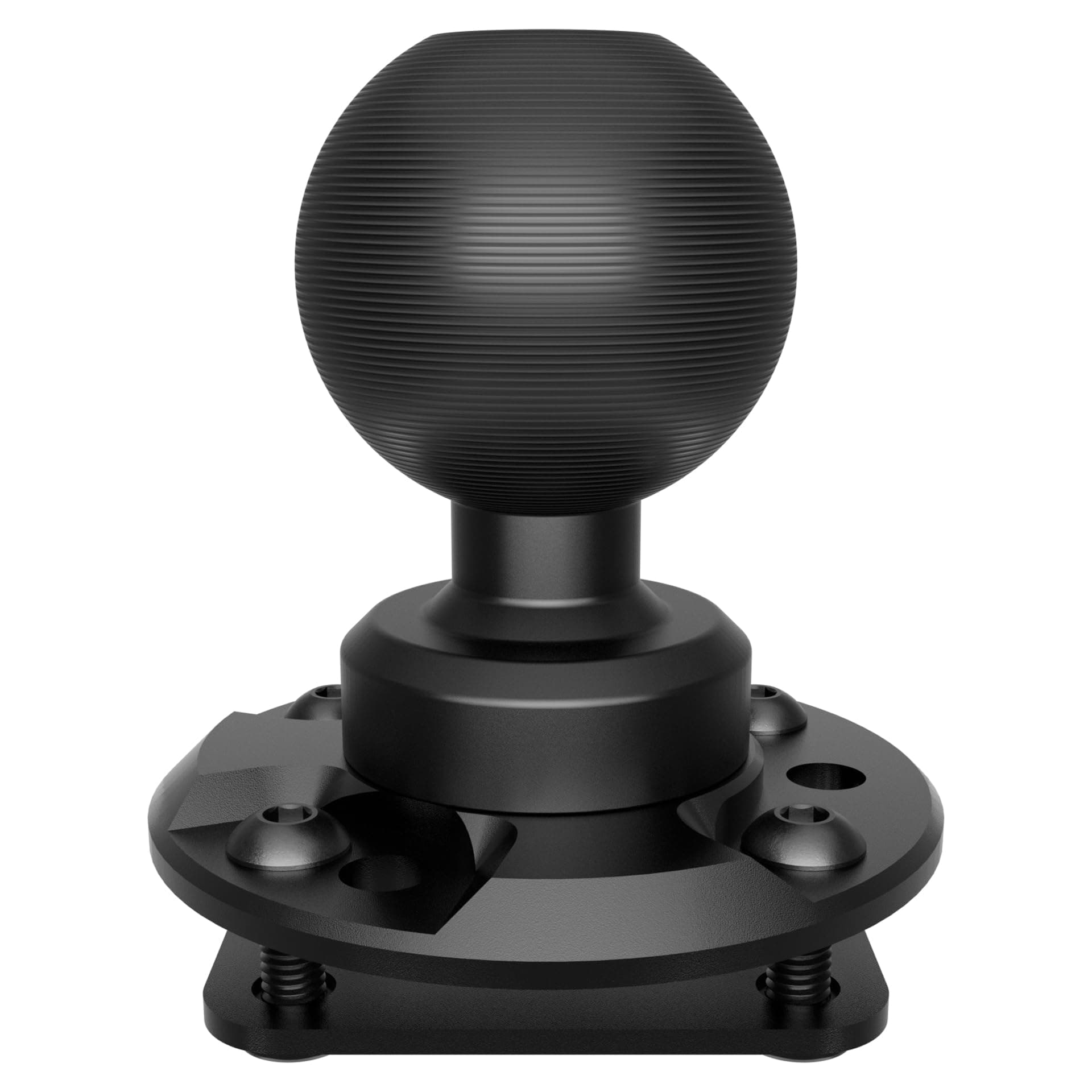 Tackform All Metal Round AMPS Mount - Compatible with RAM 1.5” / C-Size Systems 38mm Ball | Aluminum | 7-Hole Drill Base | Mount Direct to Dash, AMPS, or Grid Style Brackets | Includes Hardware Kit