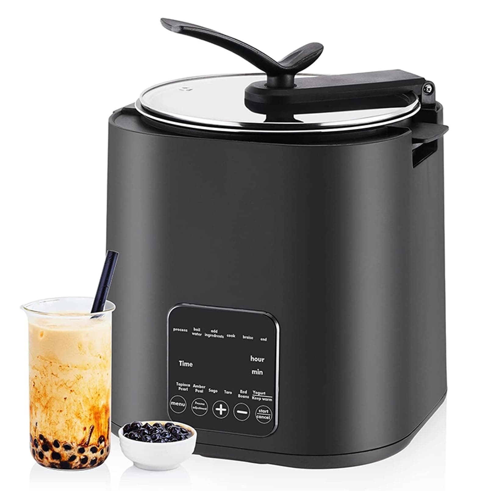 DRUXTO Commercial Tapioca Boba Pearl Maker, 9L Automatic 5-layer non-stick liner Pearl Maker with touch screen panel Energy saving even heating Boba Bubble Tea Cooker for Boba Tea Sago Pearl Milk Tea